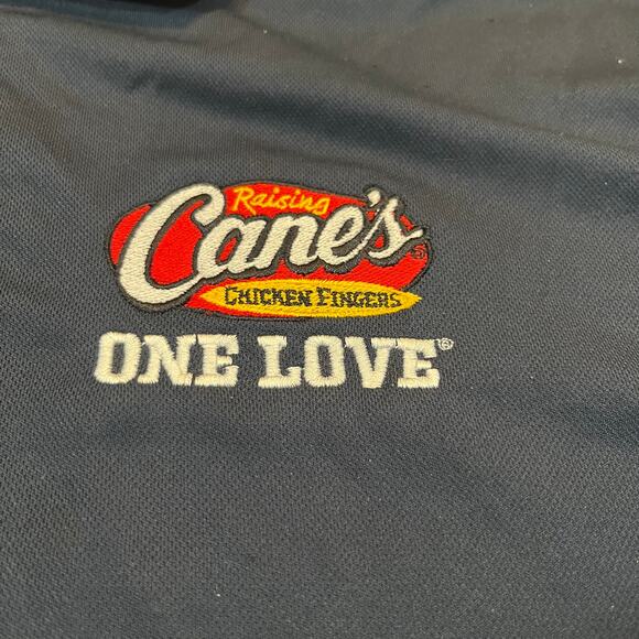 Raising Cane's Employee Shirt Men Large One Love Dark Color Short Sleeve Polo - Picture 4 of 12